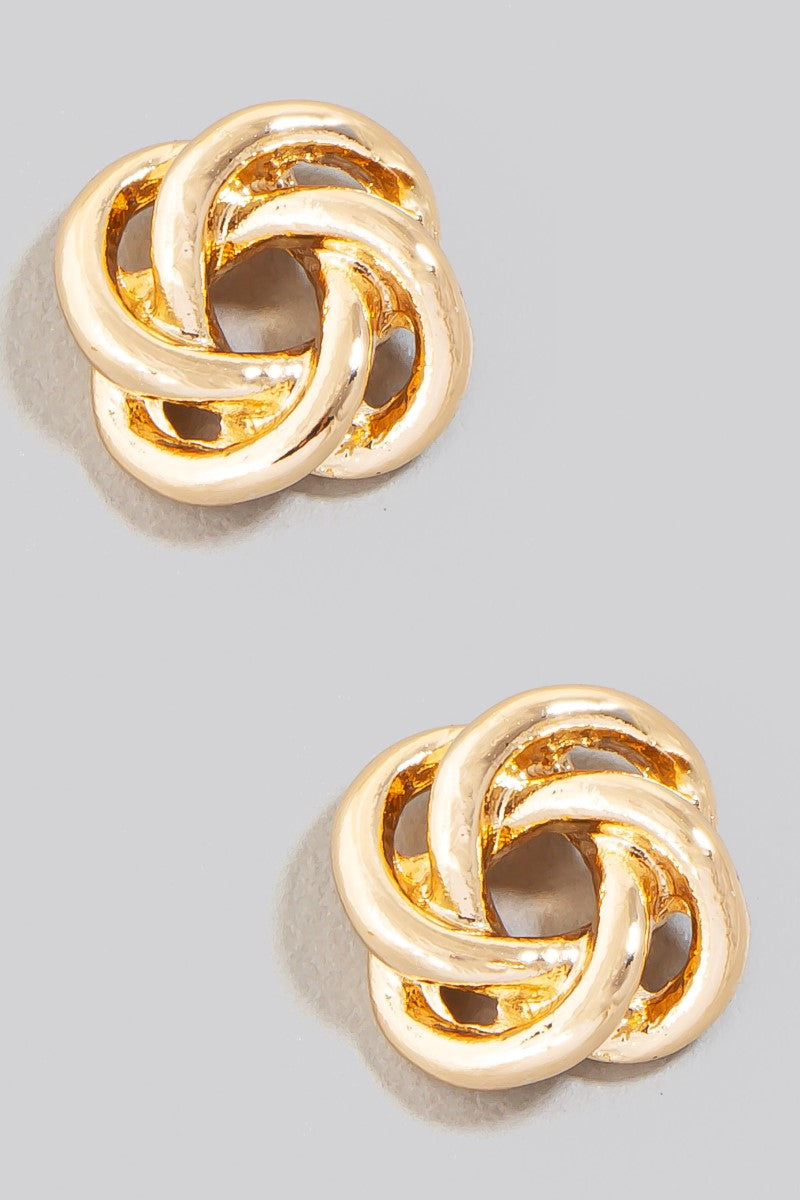 Intricate Knot Stud Earrings