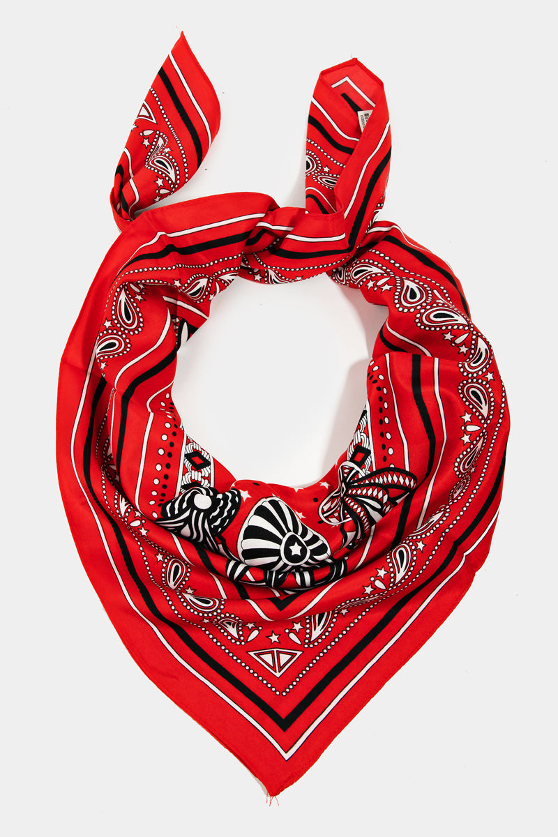 Ribbon And Braids Paisley Square Bandana