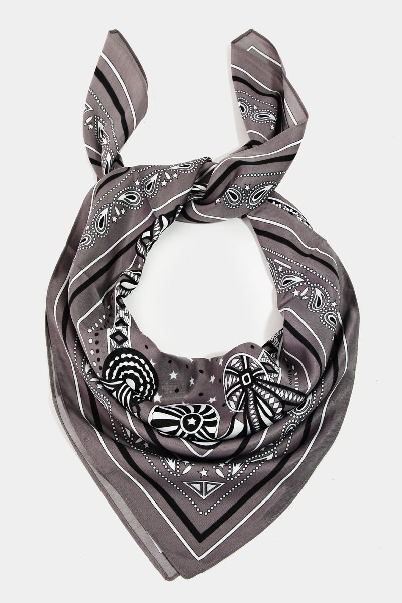 Ribbon And Braids Paisley Square Bandana