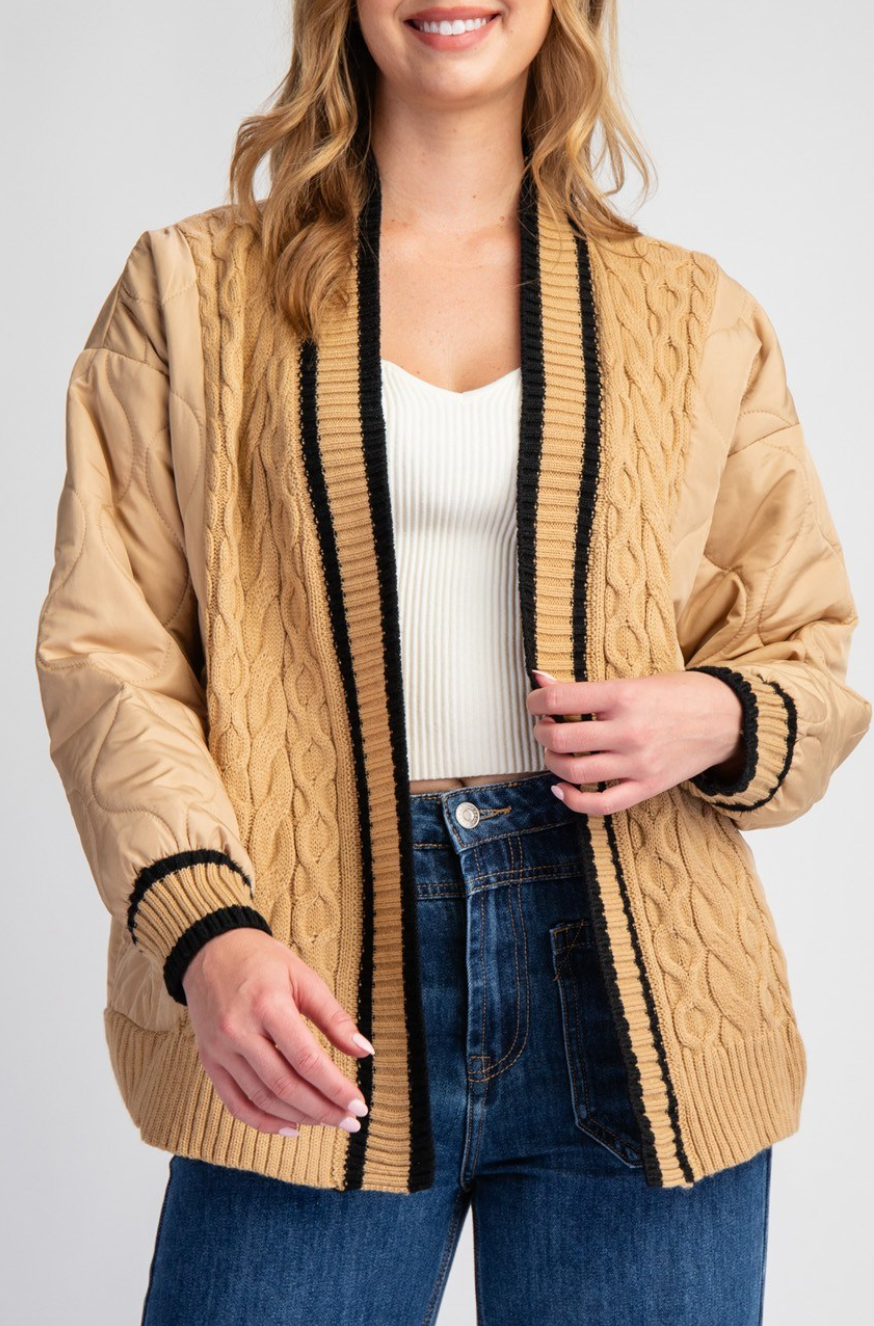 Long Sleeve Quilted Jacket