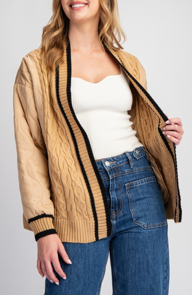 Long Sleeve Quilted Jacket