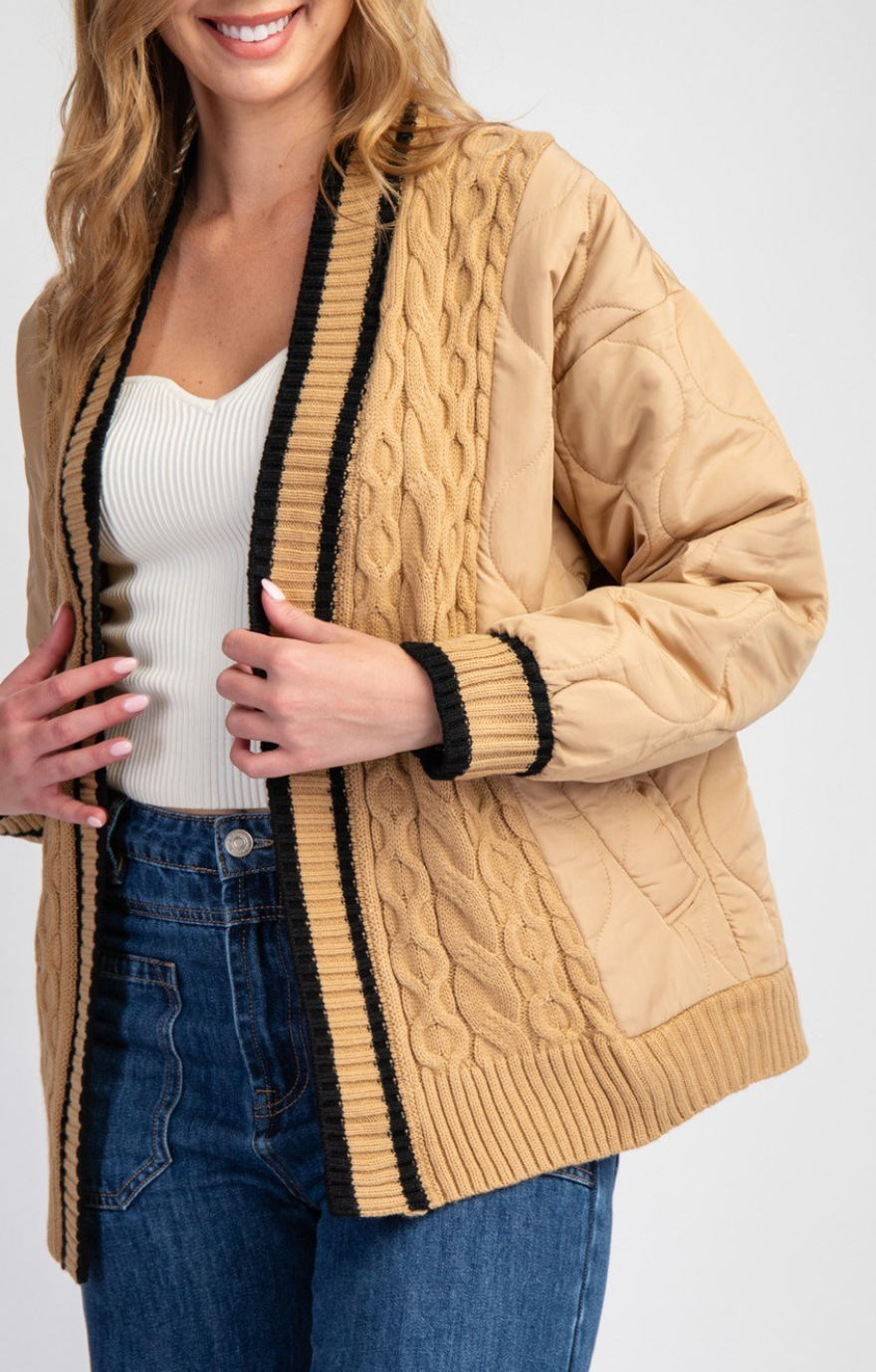 Long Sleeve Quilted Jacket