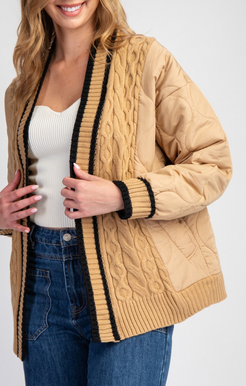 Long Sleeve Quilted Jacket