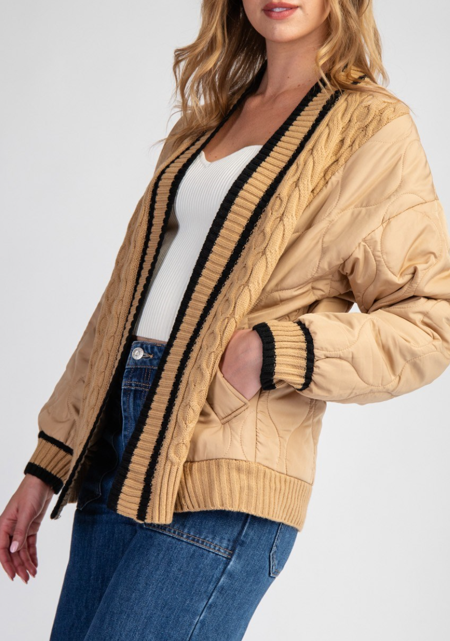 Long Sleeve Quilted Jacket