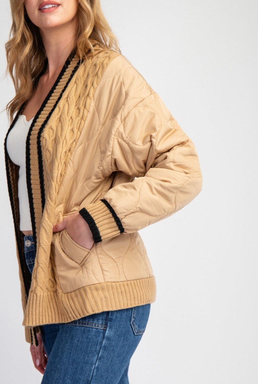 Long Sleeve Quilted Jacket