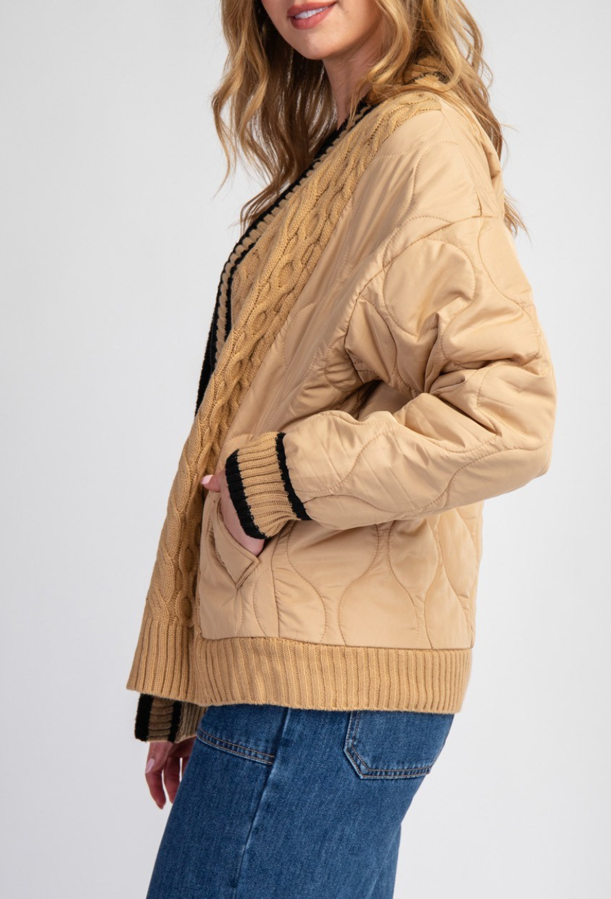 Long Sleeve Quilted Jacket