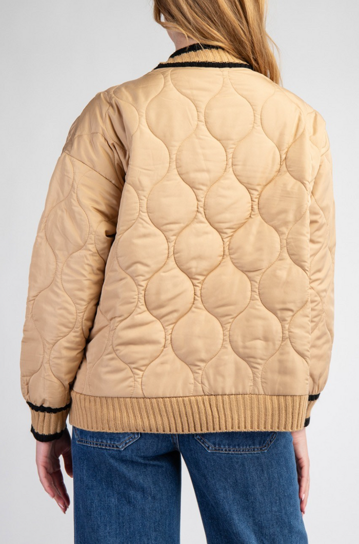 Long Sleeve Quilted Jacket