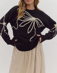 Solid Sleeve Round Neck Sweater