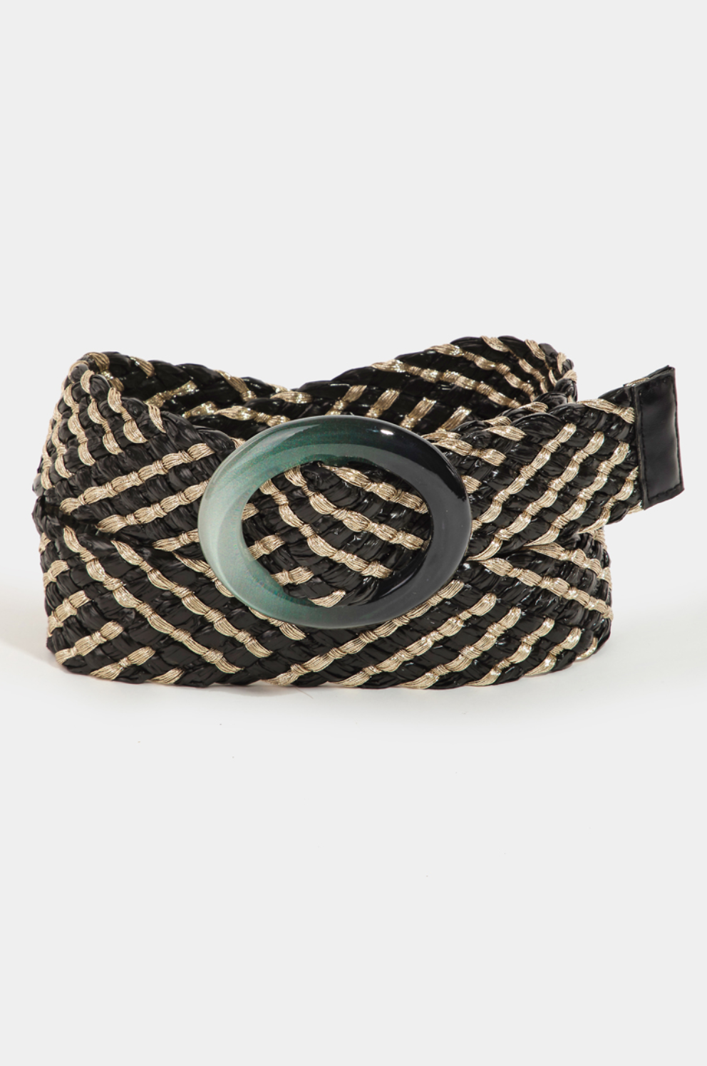 Intricate Braided Hoop Buckle Belt