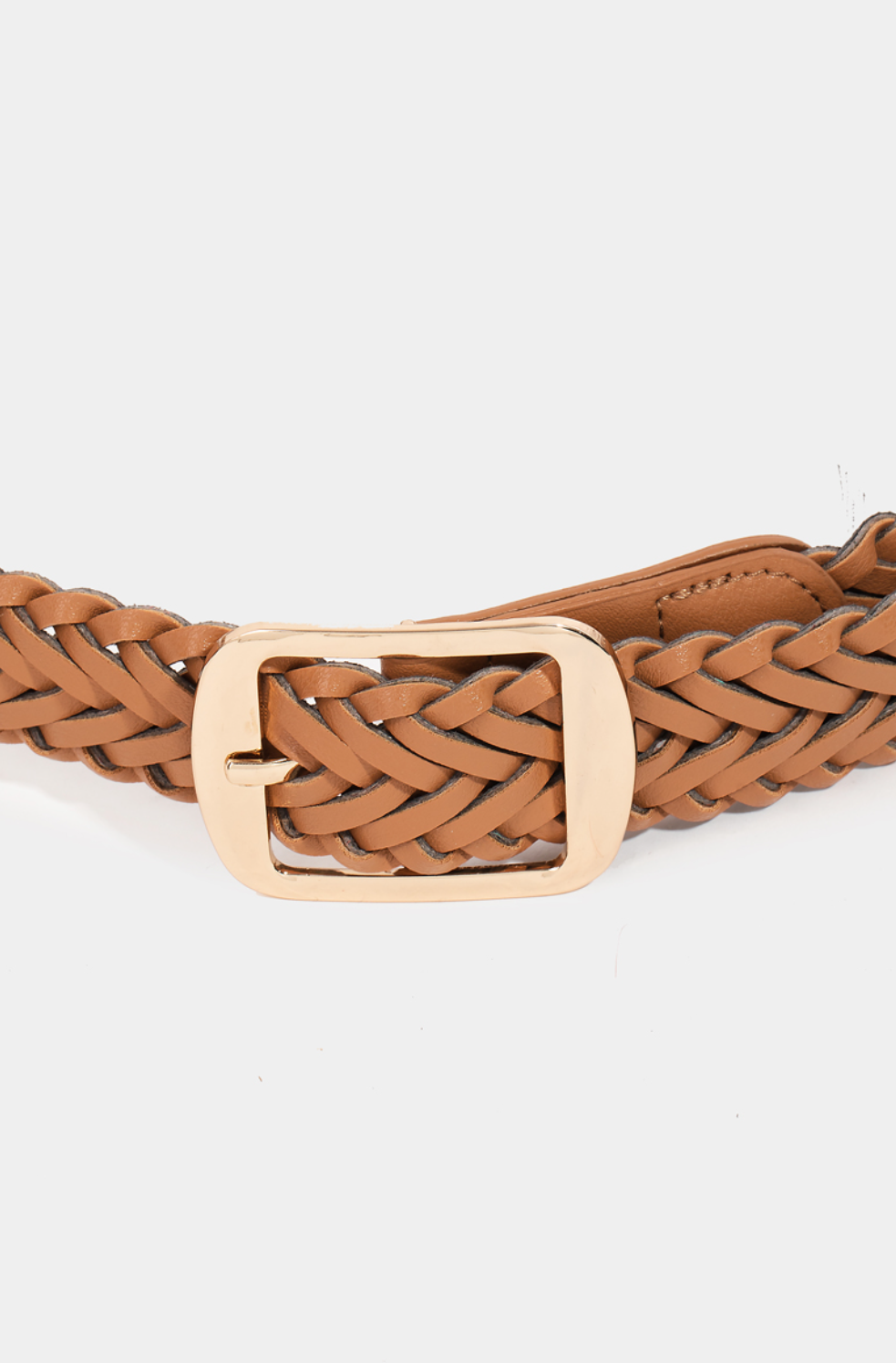 Faux Leather Braided Belt