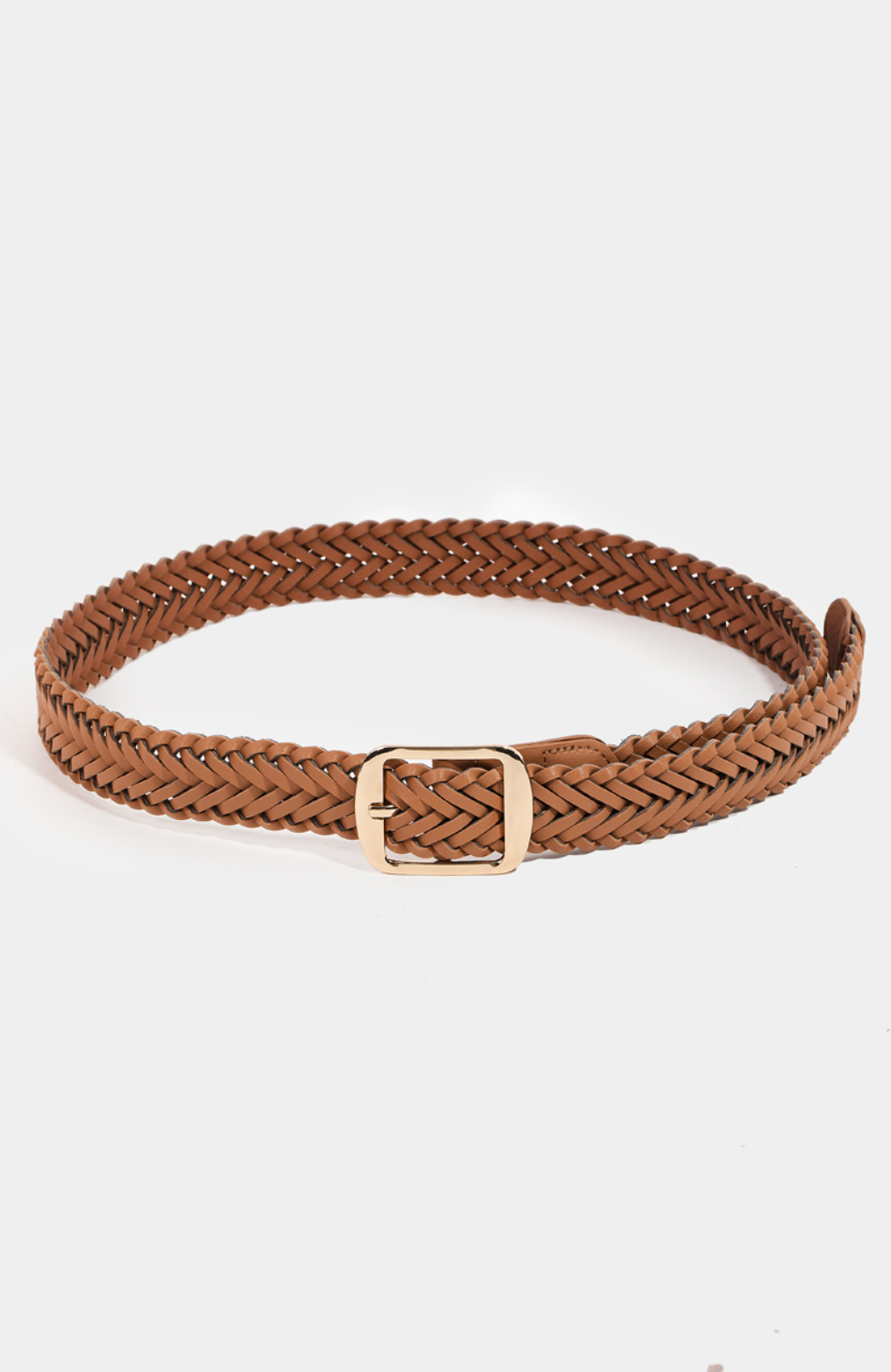 Faux Leather Braided Belt