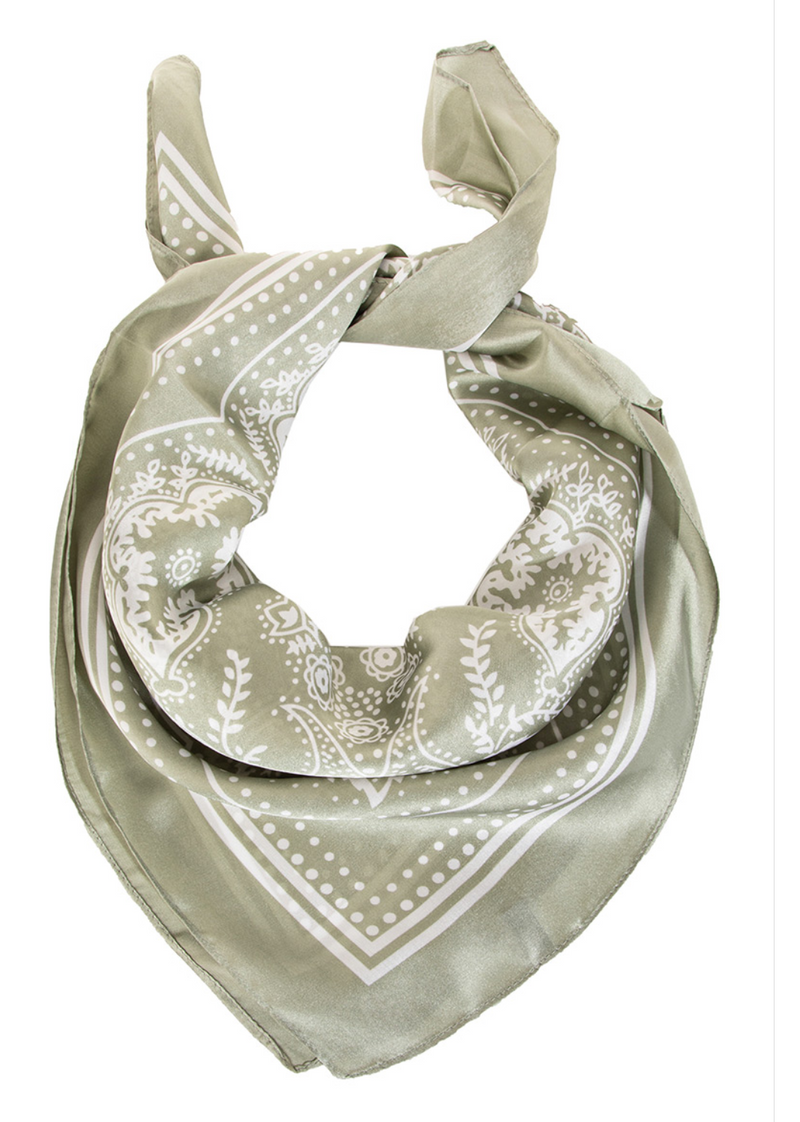 Light Paisley Design Square Scarf