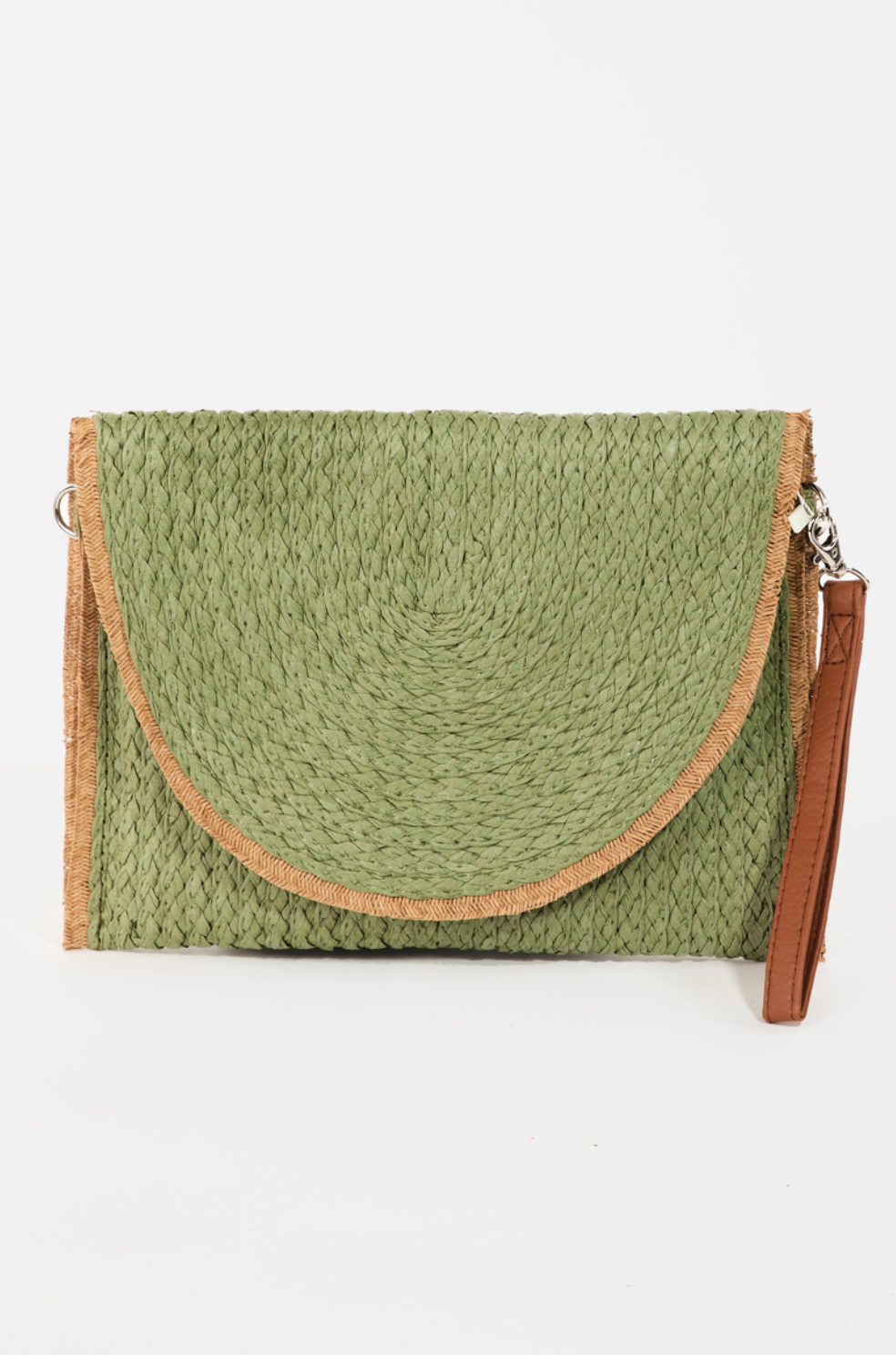 Braided Straw Style Clutch Bag