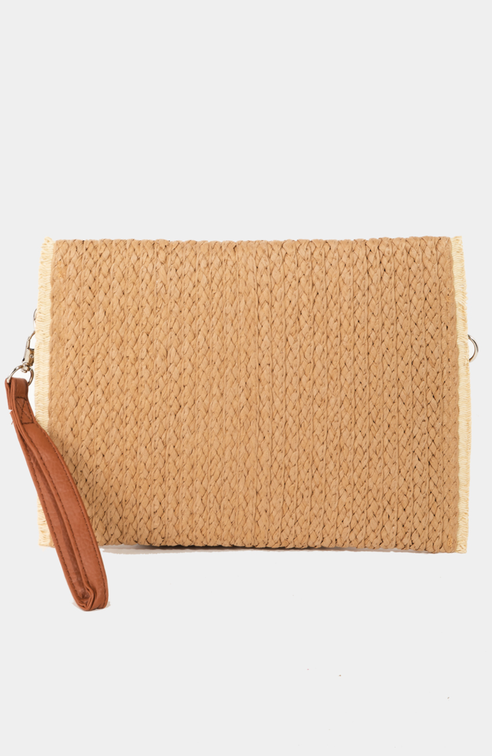 Braided Straw Style Clutch Bag