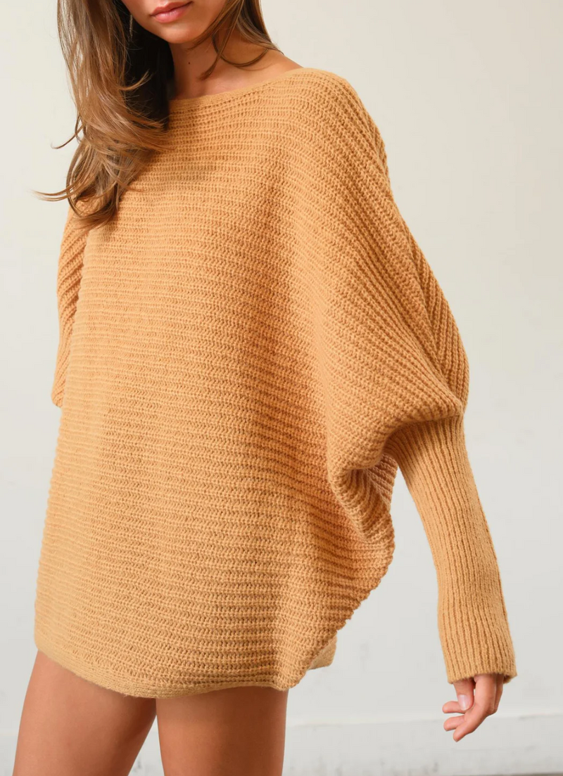 Dolman Sleeve Oversized Sweater