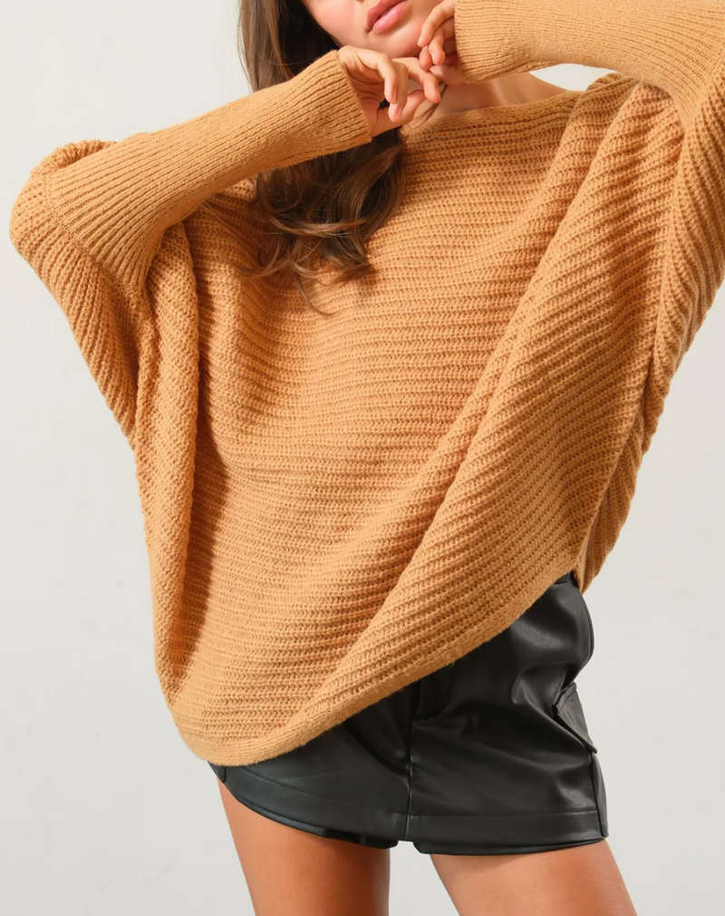 Dolman Sleeve Oversized Sweater