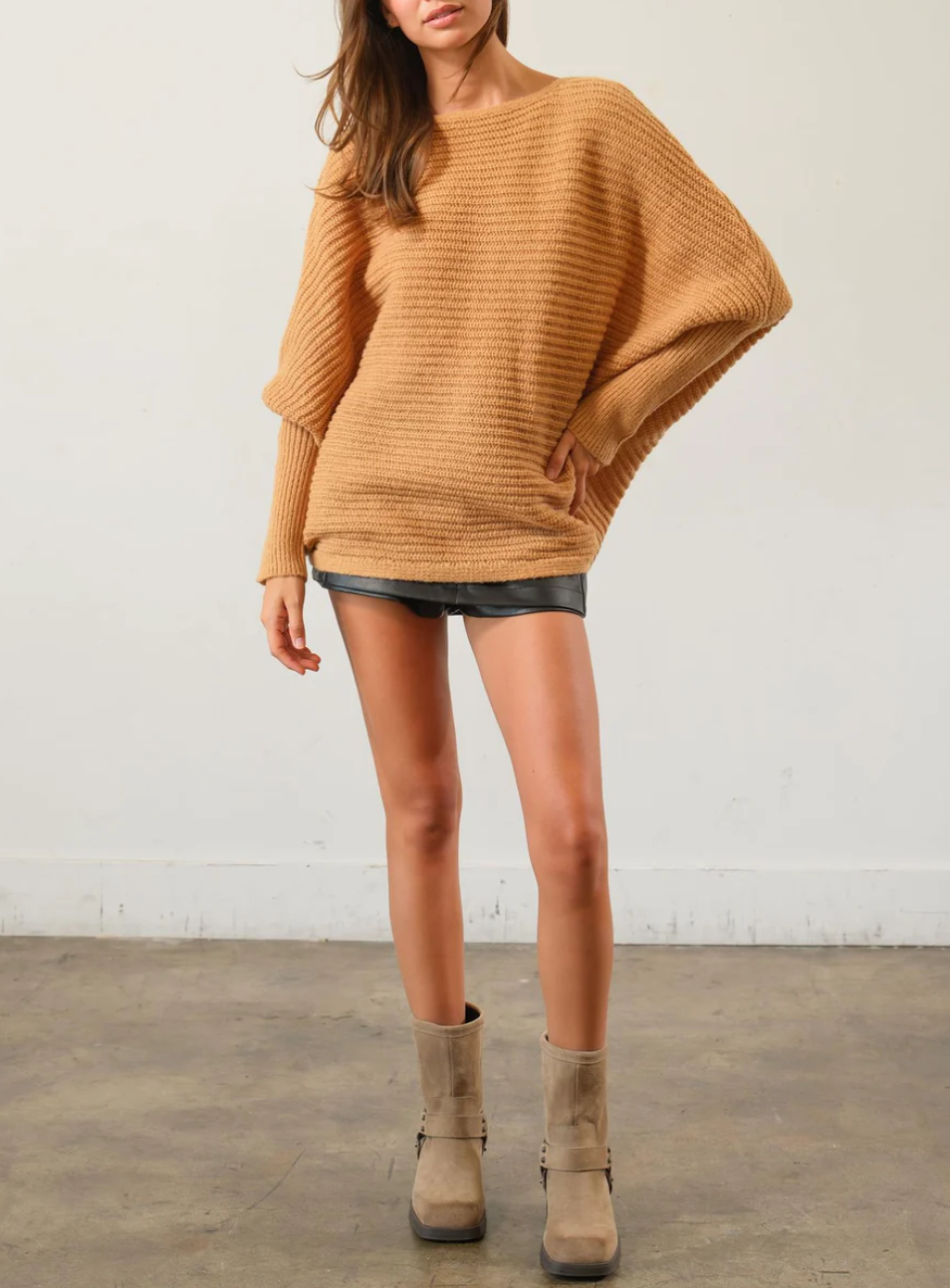 Dolman Sleeve Oversized Sweater