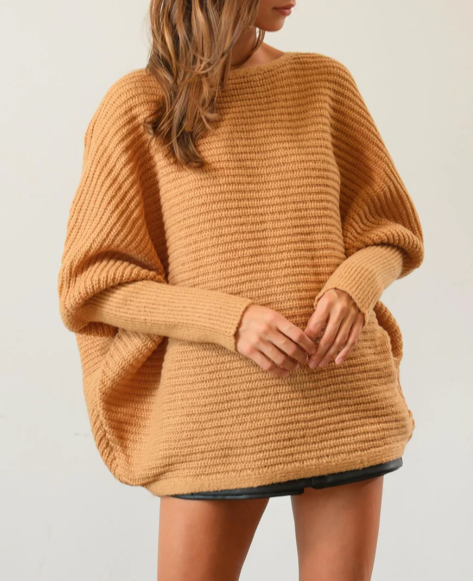 Dolman Sleeve Oversized Sweater