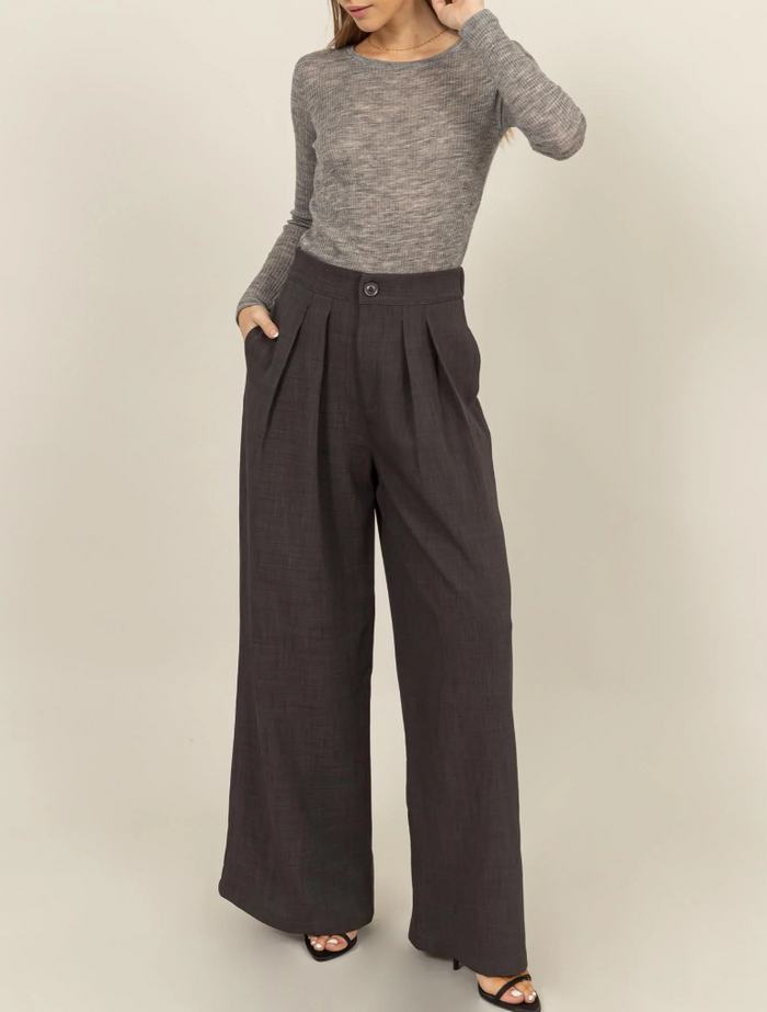 Elegance Wide Leg Pleated Pants