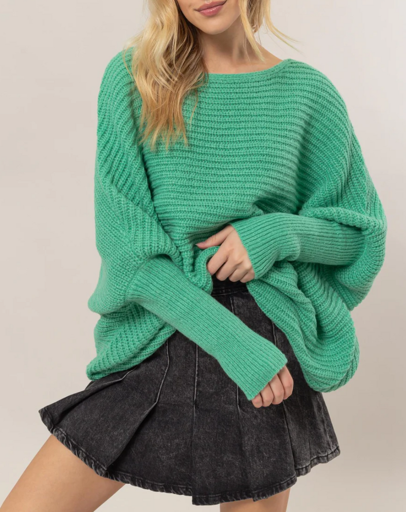 Dolman Sleeve Oversized Sweater