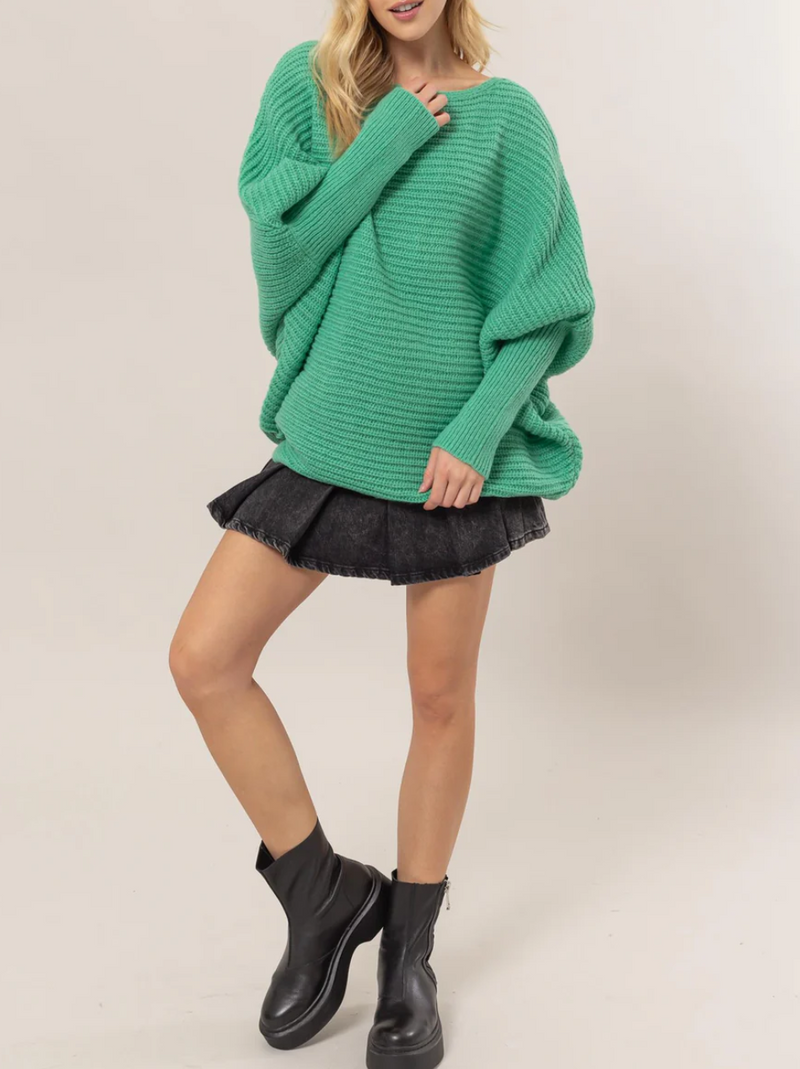 Dolman Sleeve Oversized Sweater