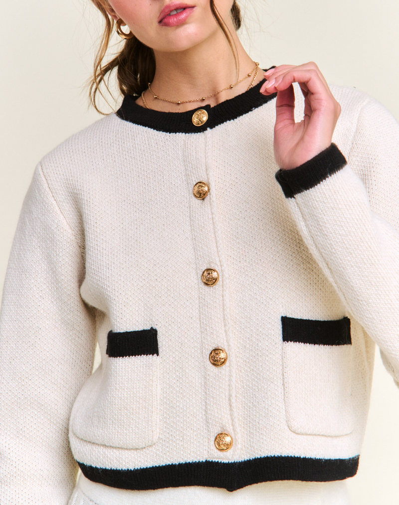 Round Neck Cardigan