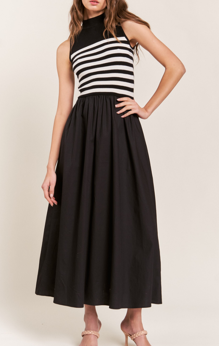 Maxi Stripe Knit Dress