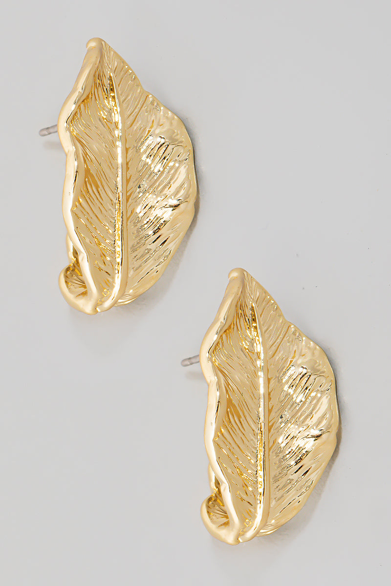 Metallic Leaf Earrings