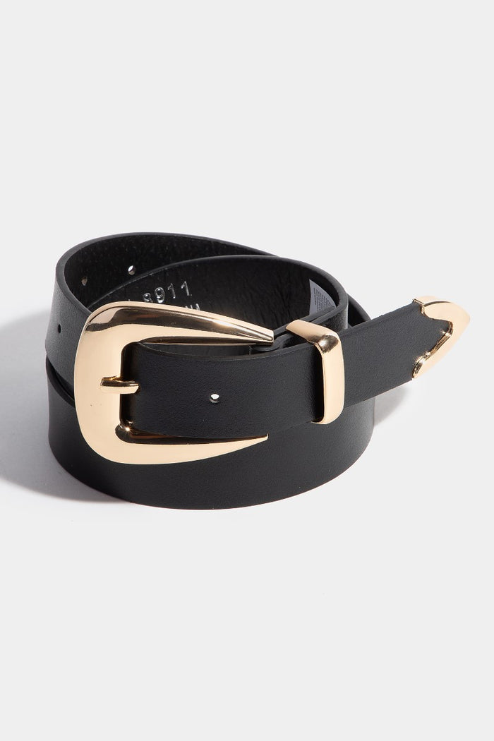 Black Belt with Gold Buckle