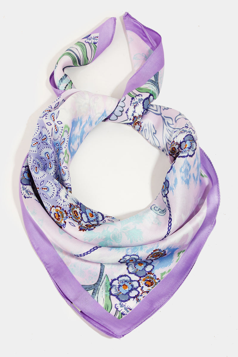 Flower Pattern Print Scarf