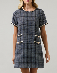 Audrey Tweed Shift Mini Dress