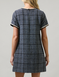 Audrey Tweed Shift Mini Dress