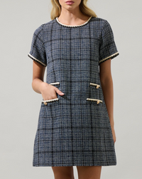 Audrey Tweed Shift Mini Dress